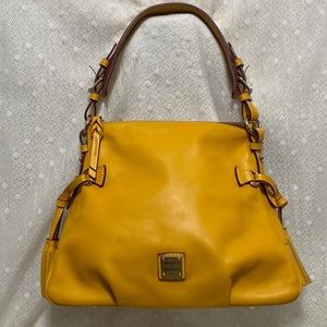 Dooney & Bourke Teagan Smooth Leather Shoulder Bag In Sun (Yellow)